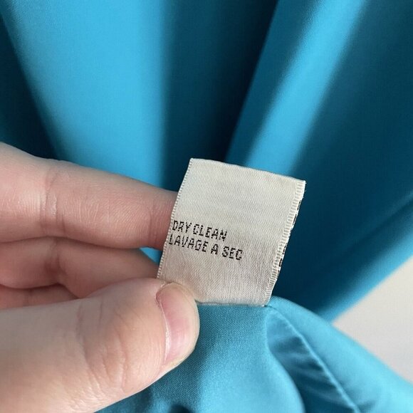 Badgley Mischka Collection Women 6 Teal Crepe Cutout Odessa Crossover Gown - Picture 10 of 13